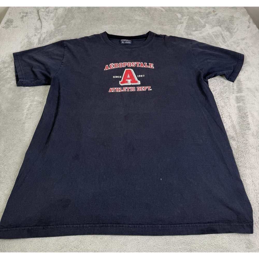 Vintage Y2K Aeropostale Short Sleeve T Shirt Men's Size XL Black